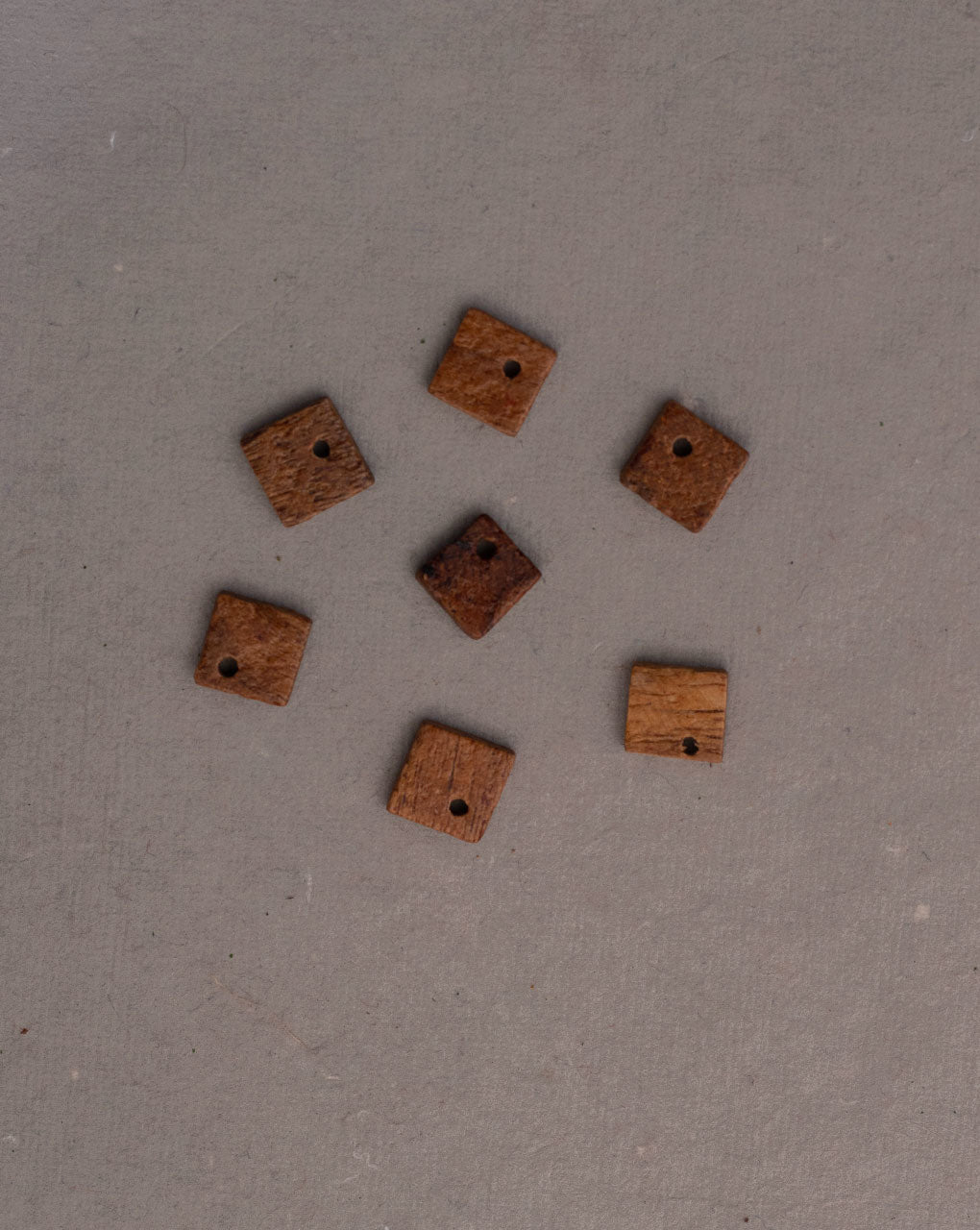 Square Wood Button ( Set Of 5 )