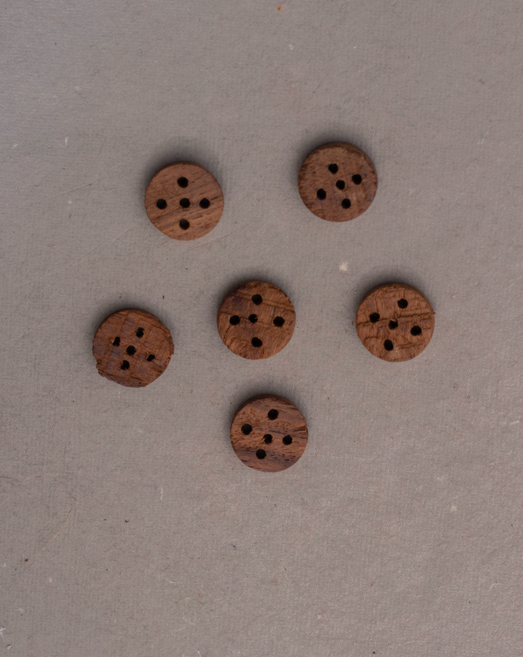 Round Wood Button ( Set Of 5 )