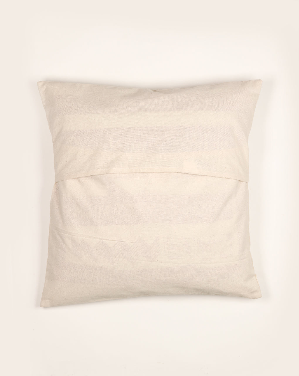 Original Soof Embroidery With Mirror Work Loom Textured Cotton Cushion Cover ( 16X16 Inches ) - Fabriclore.com