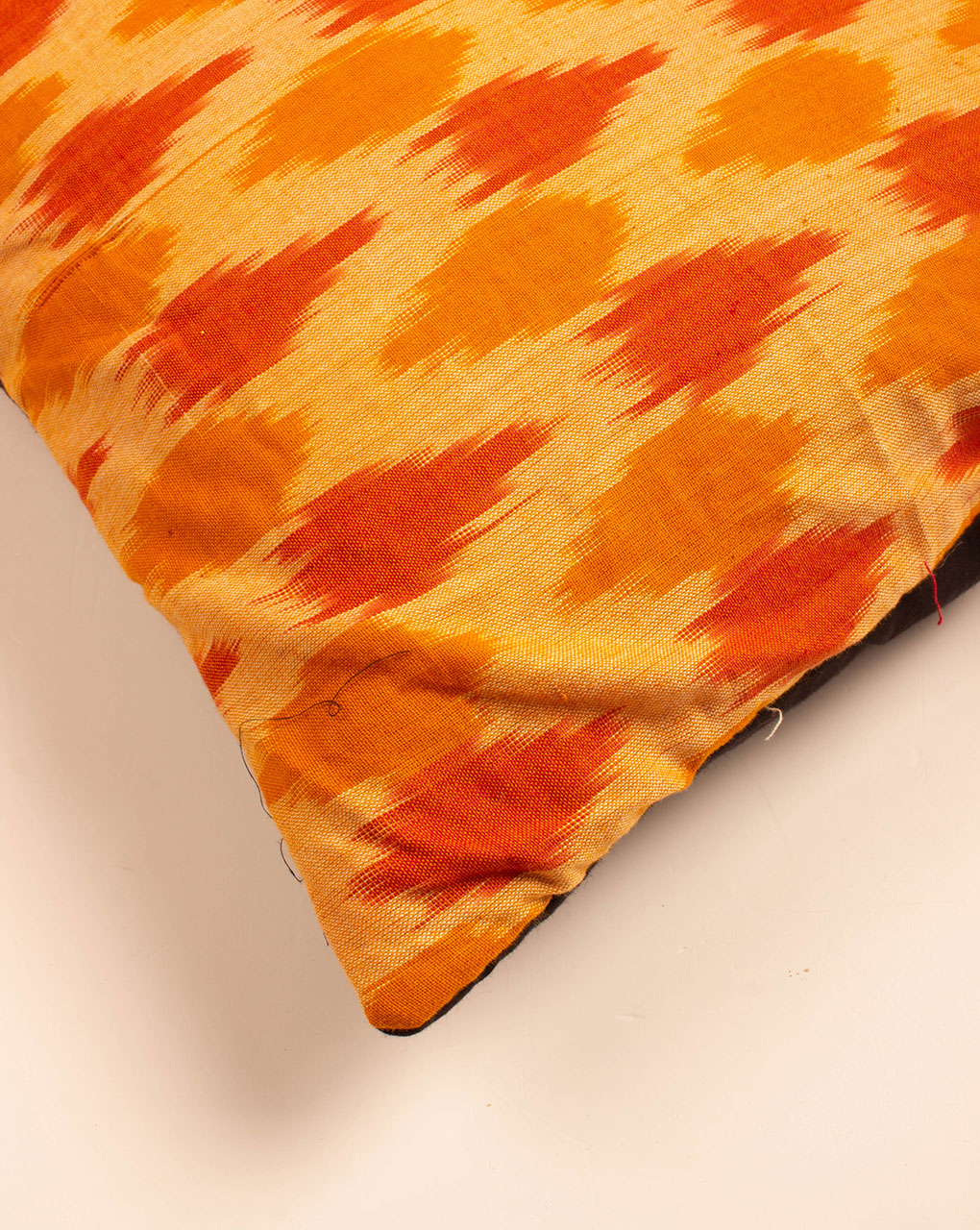 Hand Crafted Ikat Cotton Cushion Cover ( 16X16 Inches ) - Fabriclore.com