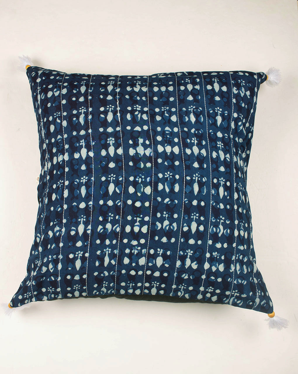 Hand Crafted Akola Rayon Modal Cushion Cover ( 20X20 Inches ) - Fabriclore.com