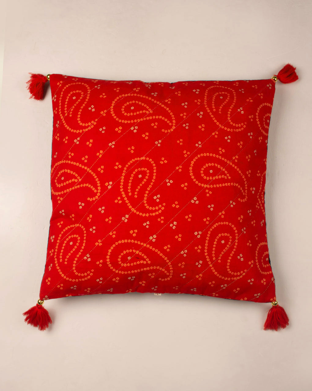 Hand Crafted Coton Cushion Cover ( 16X16 Inches ) - Fabriclore.com