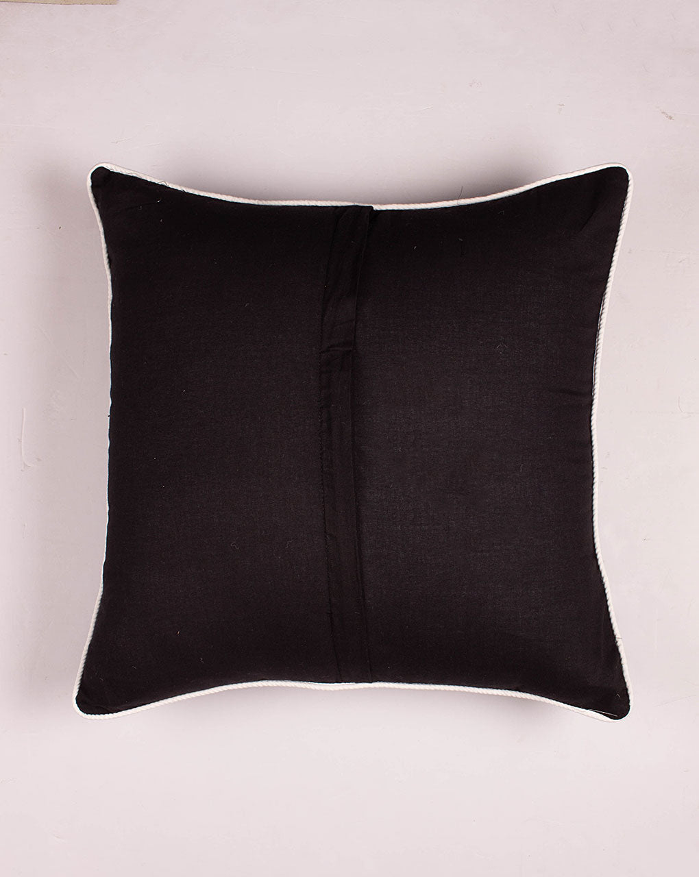 Hand Crafted Monochrome Rayon Cushion Cover ( 18X18 Inches ) - Fabriclore.com