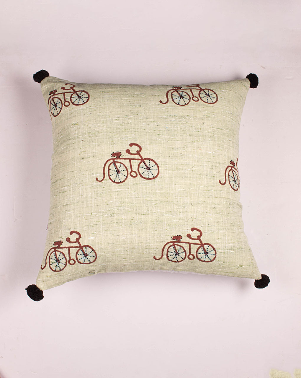 Hand Crafted Khadi Cotton Cushion Cover ( 18X18 Inches ) - Fabriclore.com