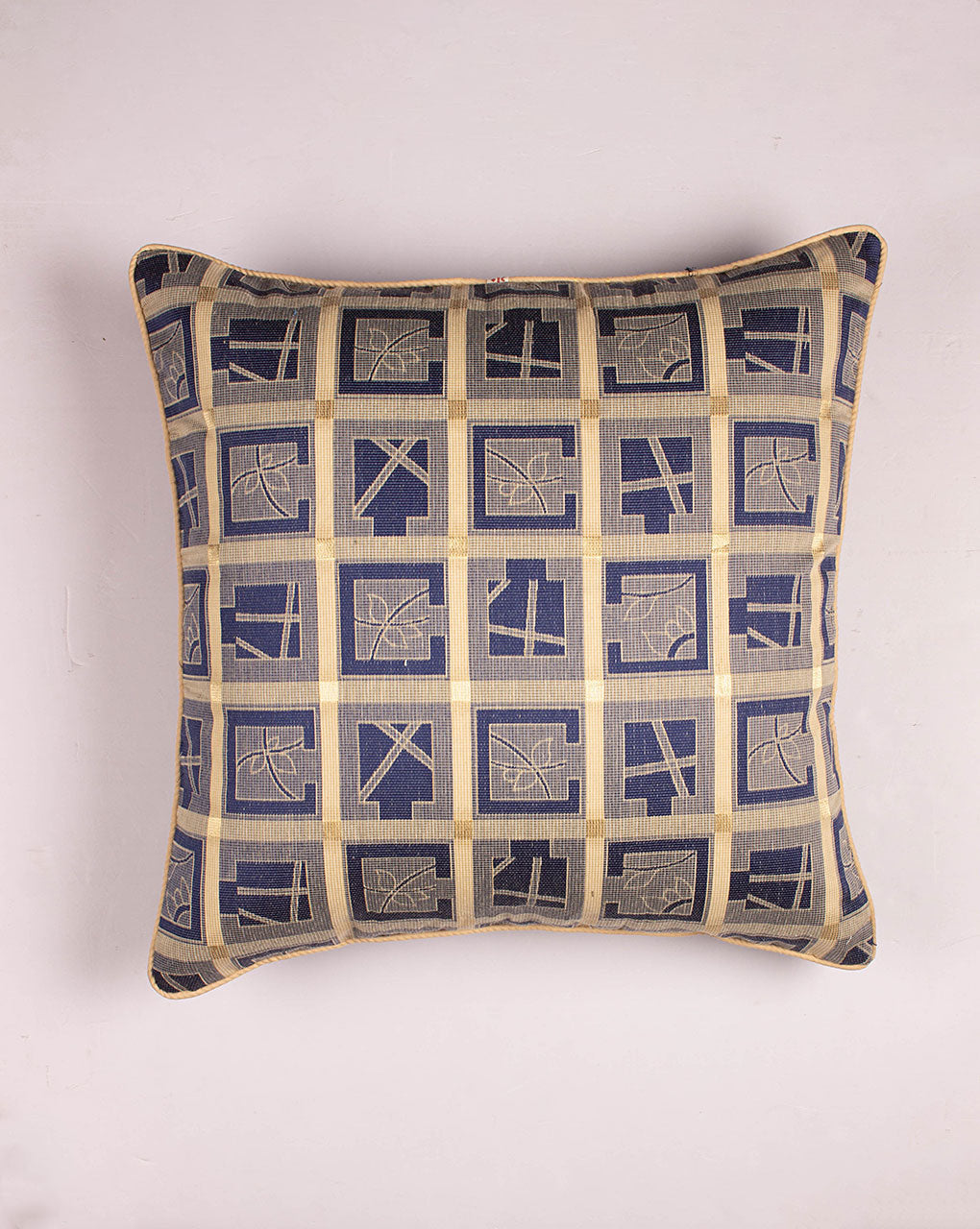 Hand Crafted Chanderi Cushion Cover ( 18X18 Inches ) - Fabriclore.com