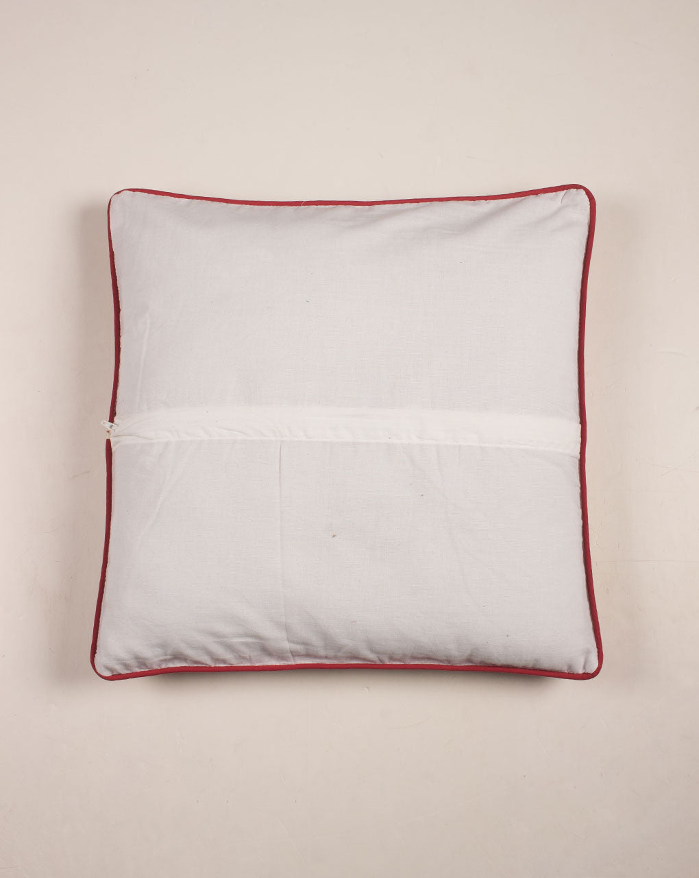 Hand Crafted Foil Kota Doria Cushion Cover ( 16X16 Inches ) - Fabriclore.com