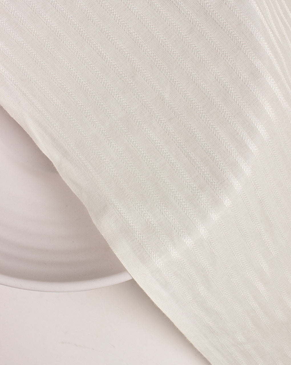 White Stripes Dobby Cotton Fabric