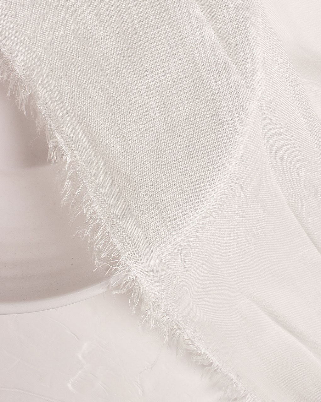 White Plain Dyeable 60'S Modal Twill Fabric ( 92*80 | Width 59 Inch ) - Fabriclore.com