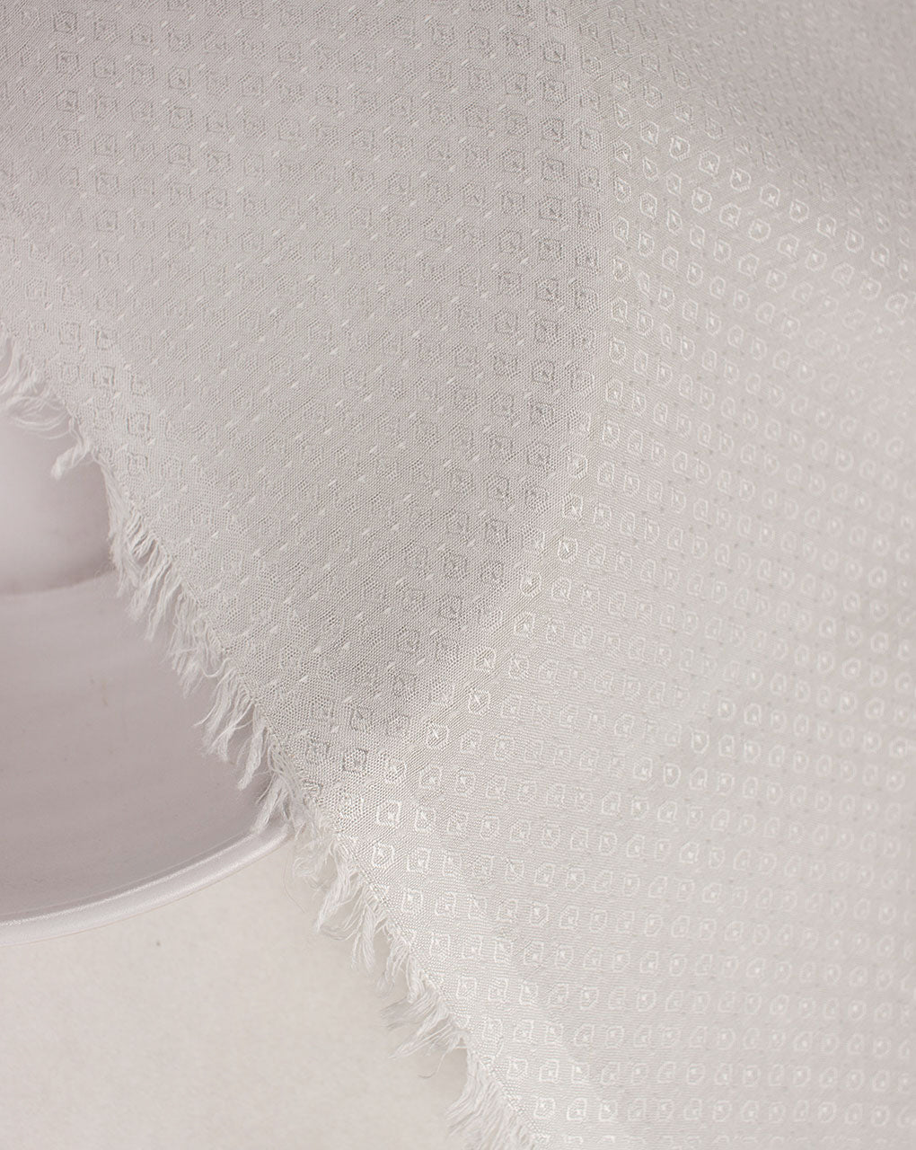 White Geometric VFY Fabric