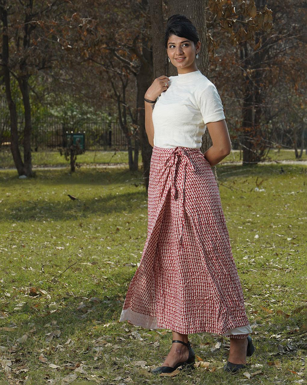 Anahat Wraparound Skirt - Fabriclore.com