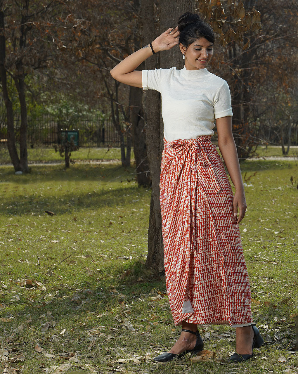 Anahat Wraparound Skirt - Fabriclore.com