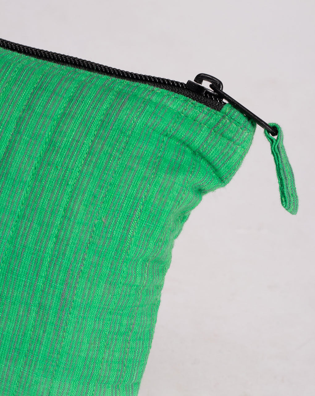 Upcycled Loom Textured Stripes Pouch - Fabriclore.com