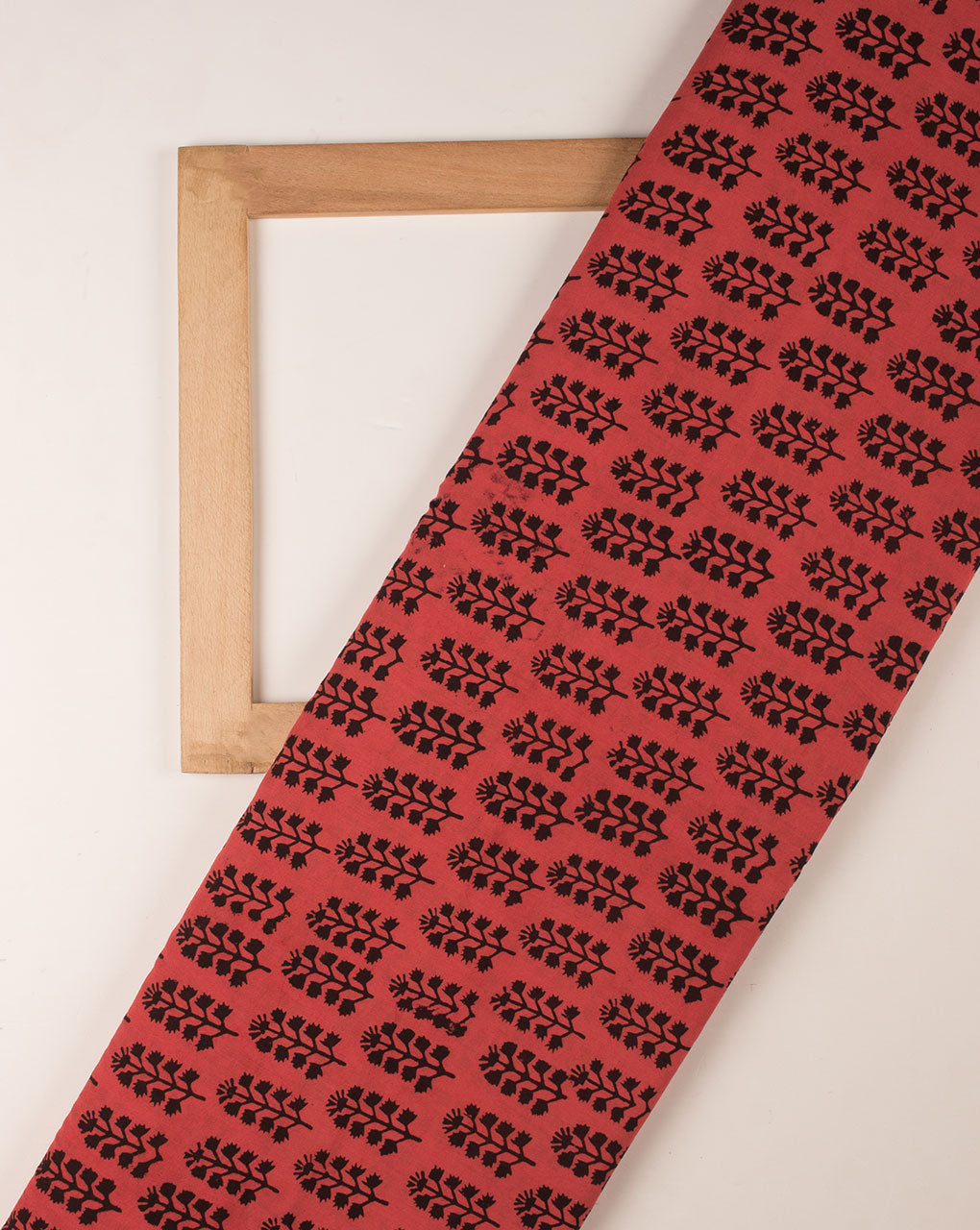 Hand Block Bordered Bagh Print Cotton Fabric - Fabriclore.com