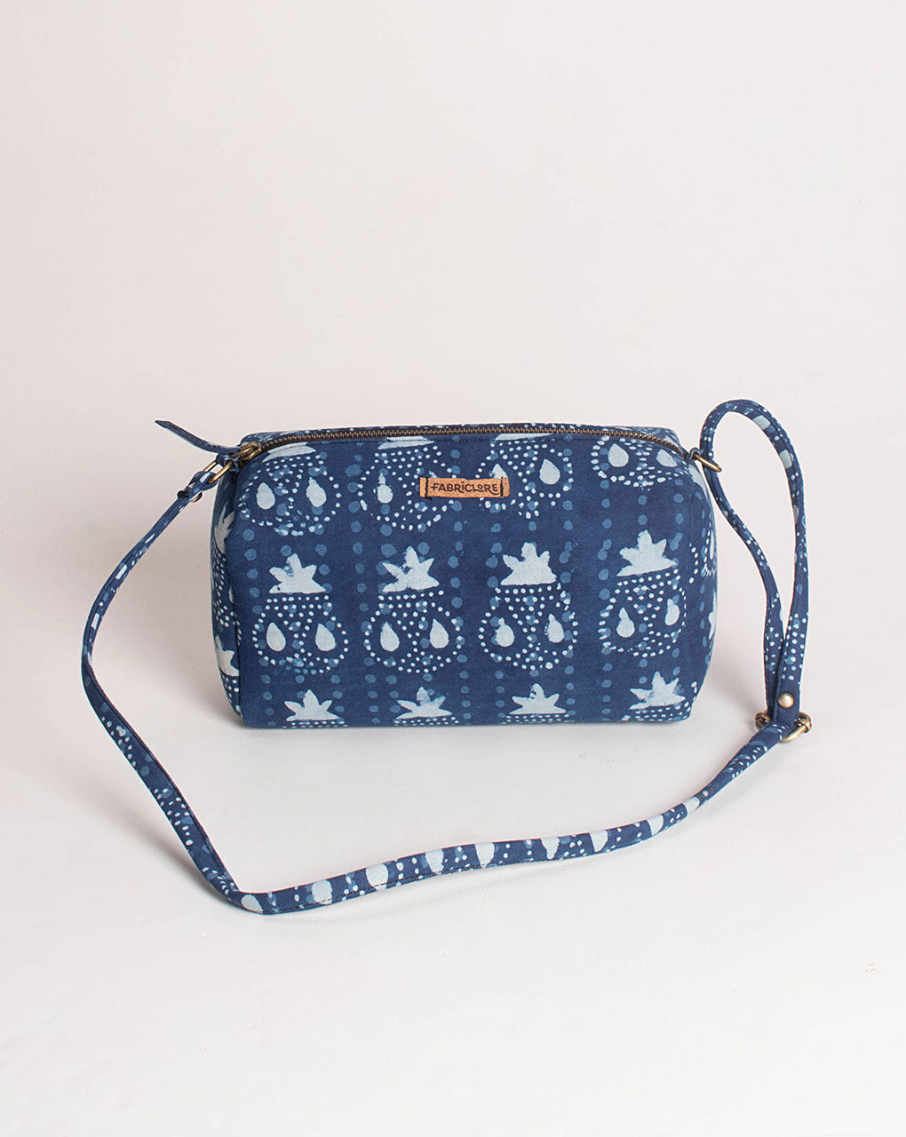 Upcycled Floral Indigo Bags ( Set Of 4 ) - Fabriclore.com