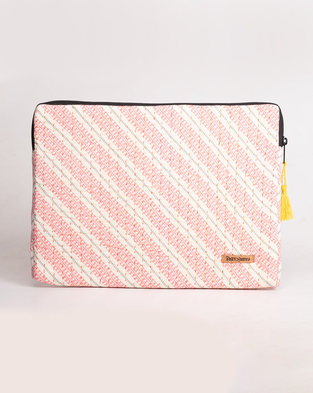 Stripes Kantha Quilted Laptop Sleeve - Fabriclore.com