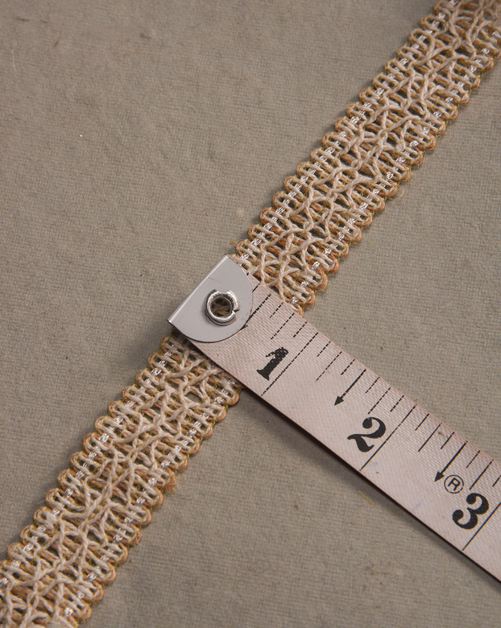 Geometric Patterned Woven Cotton Jute Lace - Fabriclore.com