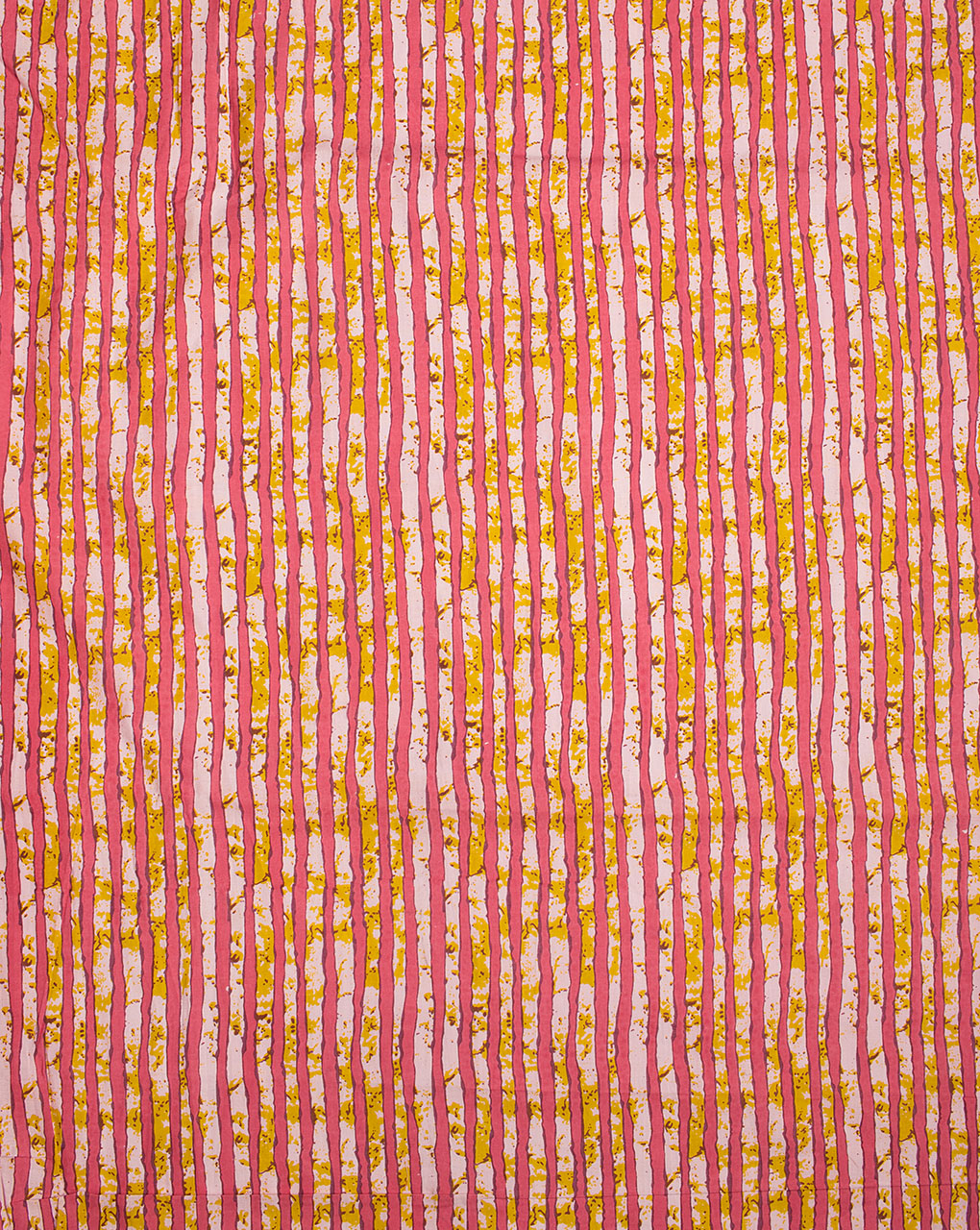 ( Pre Cut 1 MTR ) Stripes Screen Print Cotton Fabric