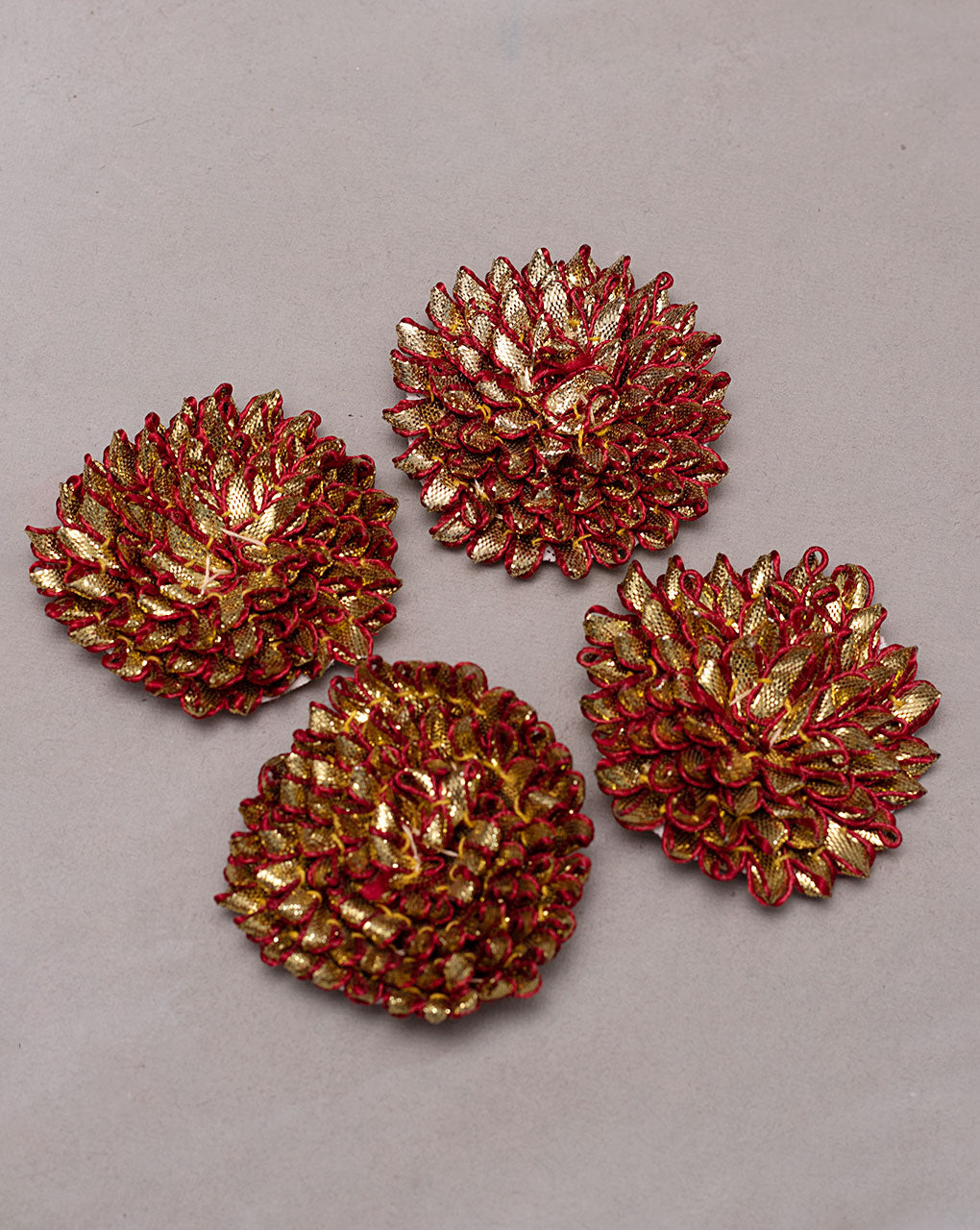 Floral Gota Handmade Patch ( 1Pc. ) - Fabriclore.com