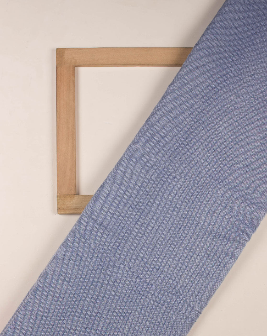 Blue Twill Weave Bamboo Cotton Fabric - Fabriclore.com