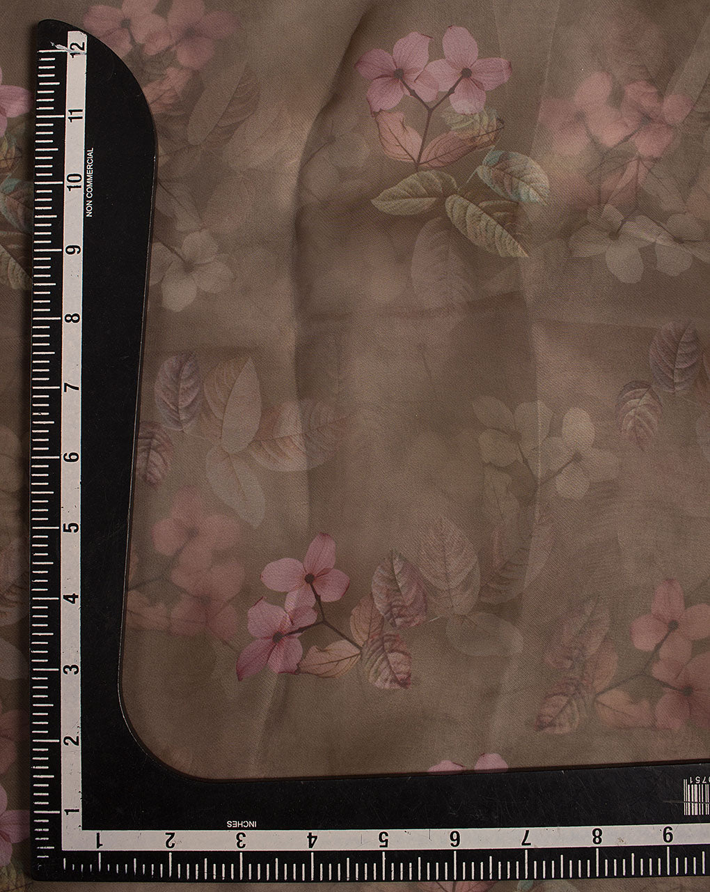 ( Pre Cut 2 MTR ) Digital Print 60 Gram Poly Organza Satin Fabric