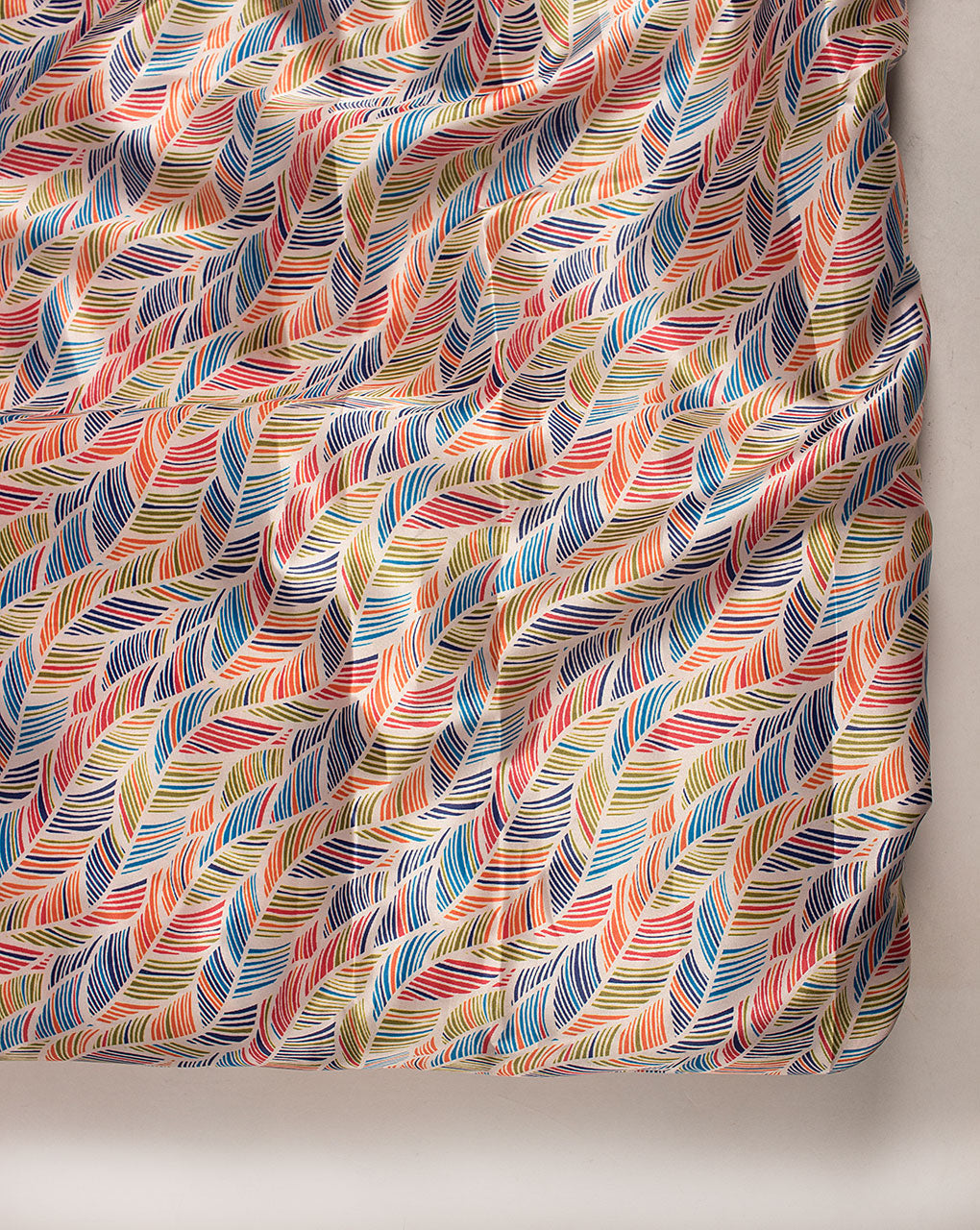 ( Pre Cut 2 MTR ) Digital Print 100 Gram Poly Bright Satin Fabric
