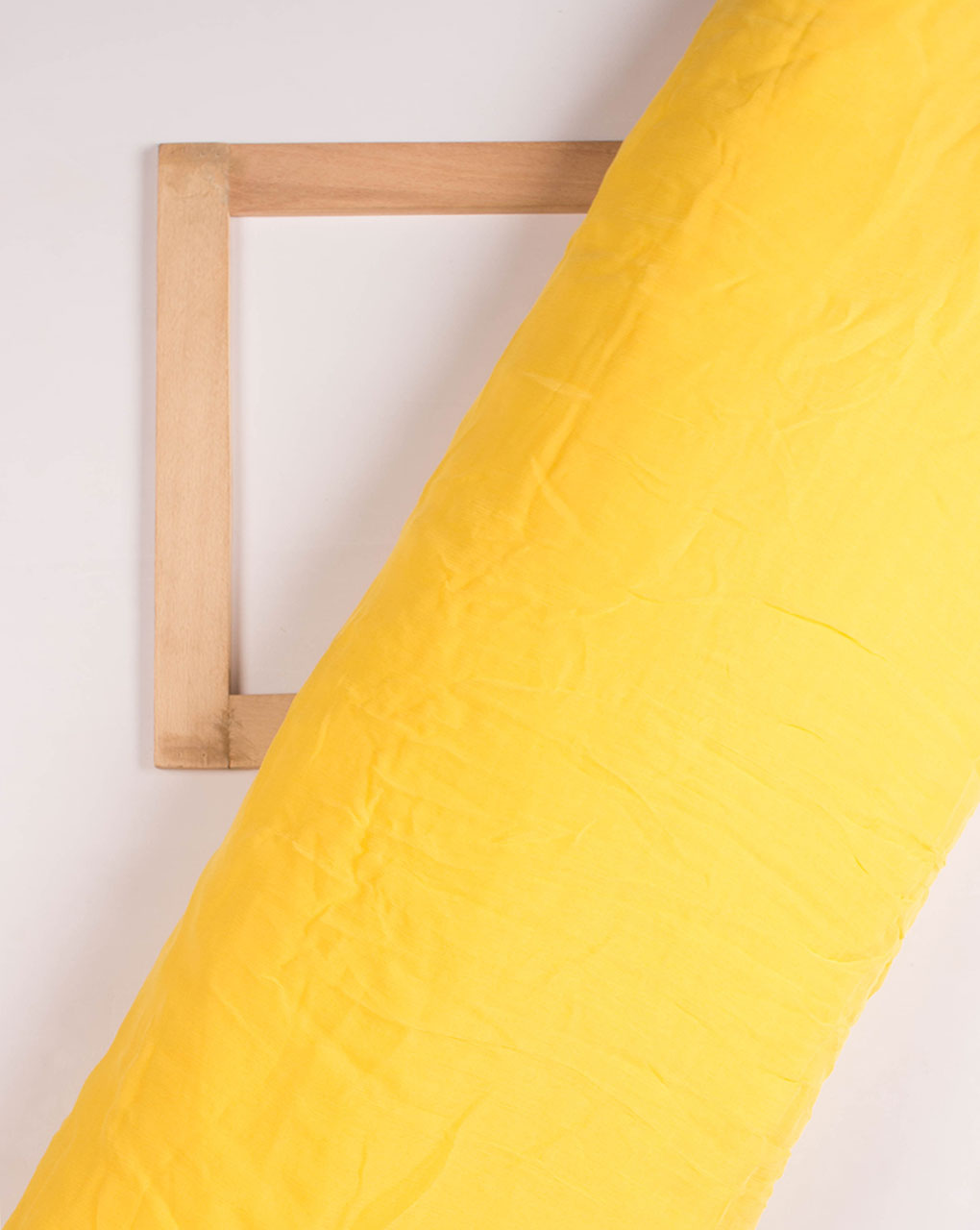 Yellow Plain Viscose Chinnon Chiffon Fabric - Fabriclore.com