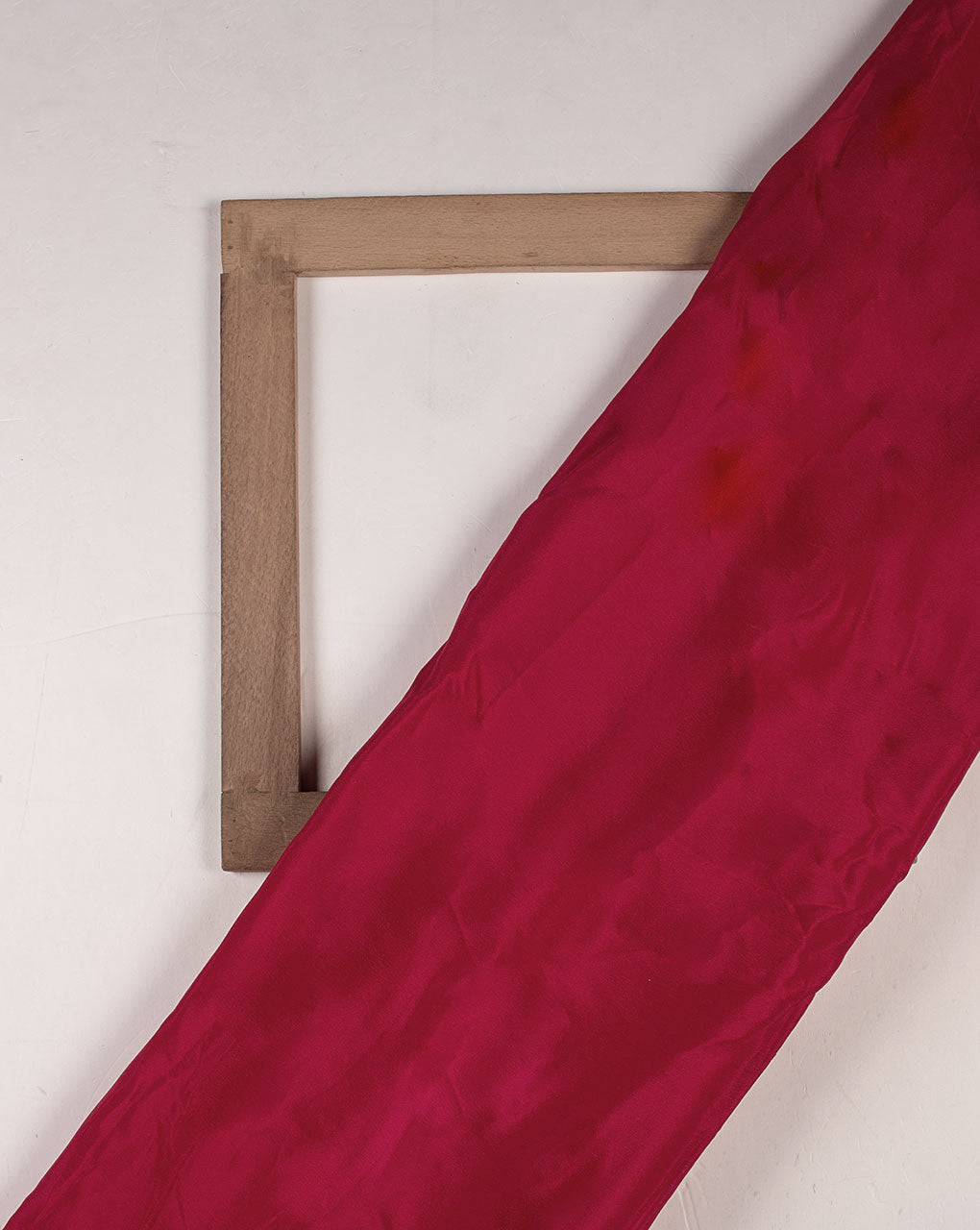 Crimson Red Plain Viscose Chinnon Chiffon Fabric - Fabriclore.com