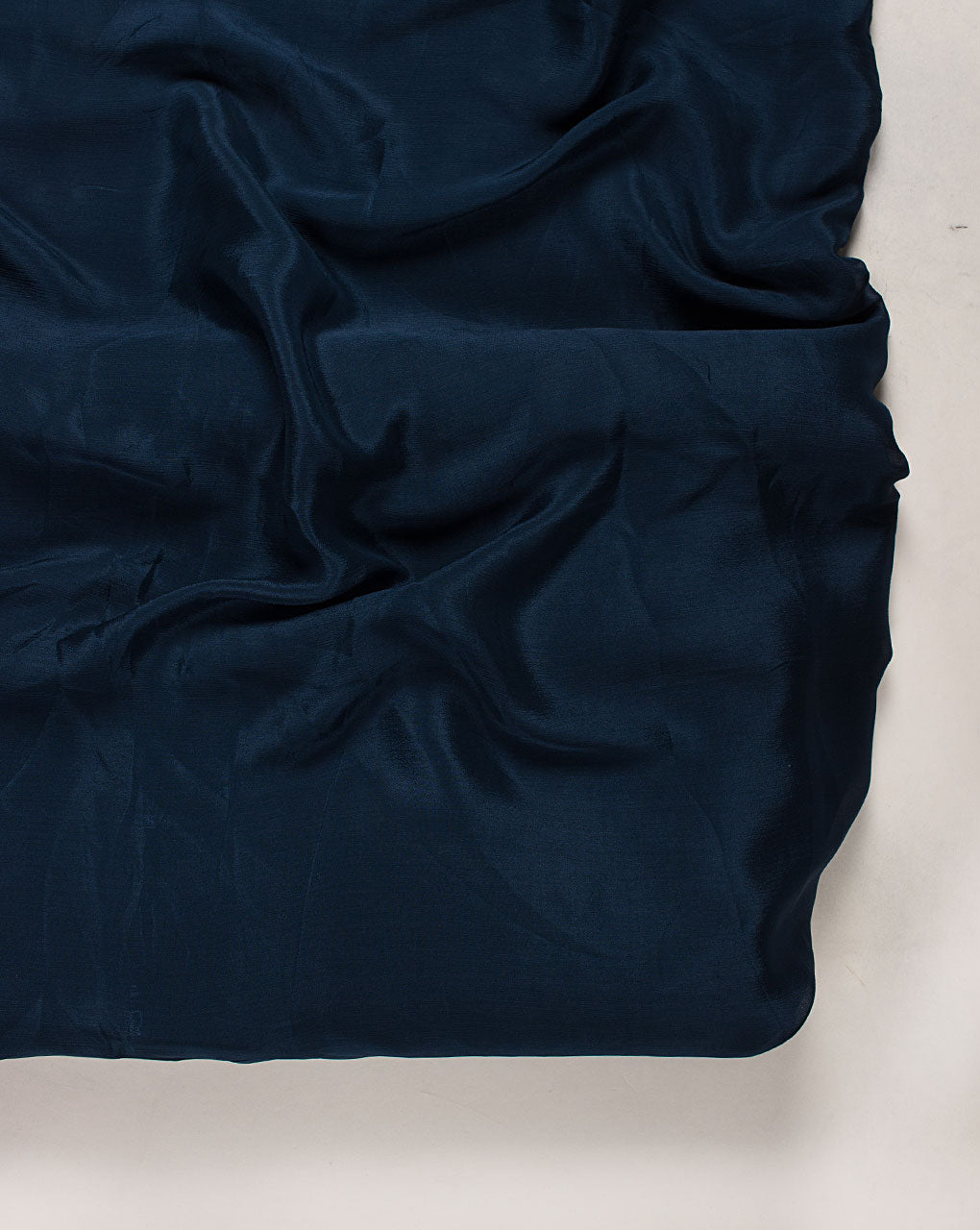Blue Plain Viscose Chinnon Chiffon Fabric