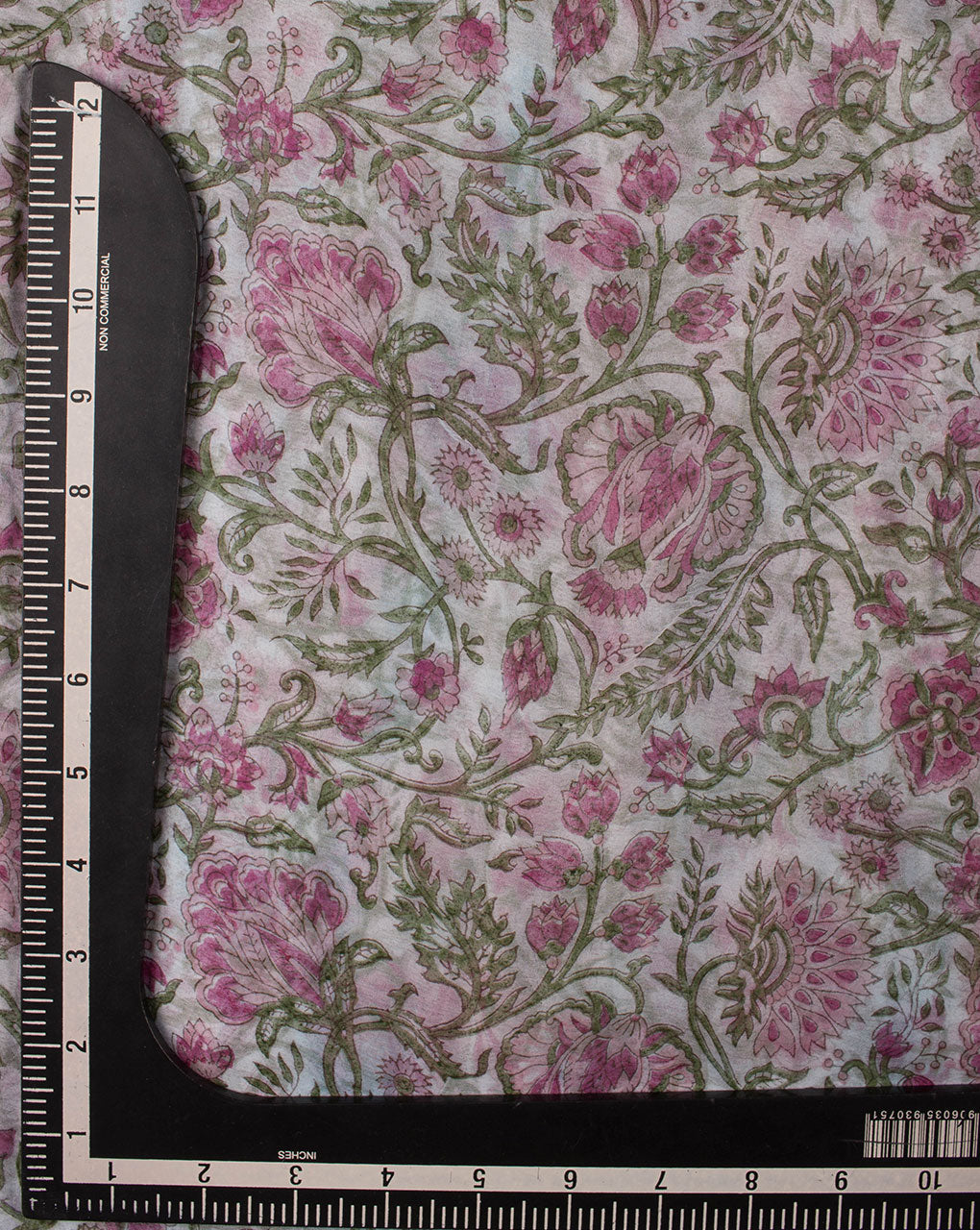 Floral Tie & Dye Hand Block Chiffon Fabric - Fabriclore.com
