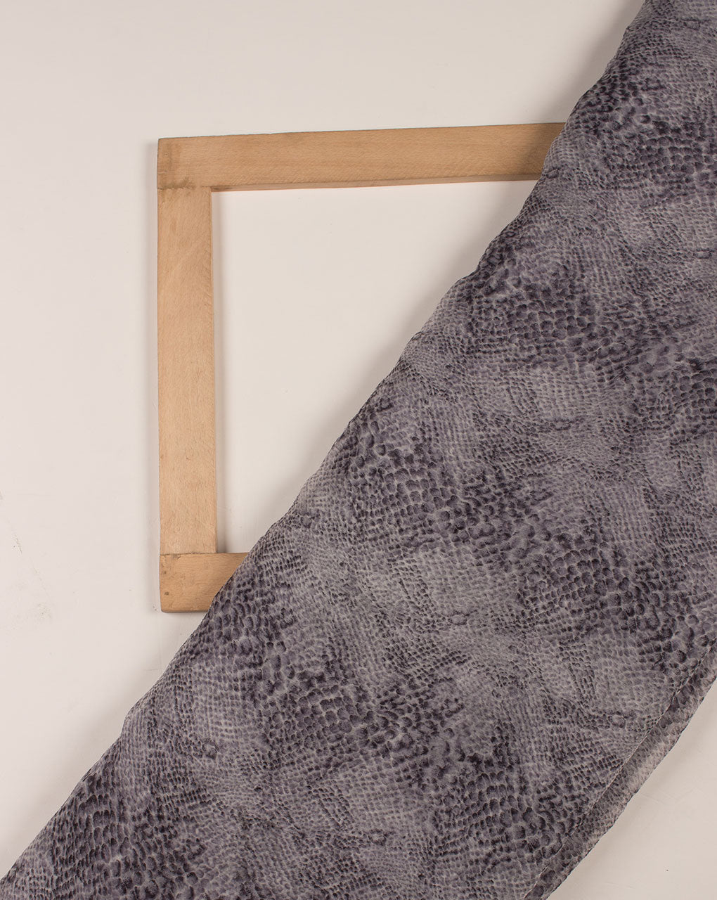 Grey Screen Print Chiffon Fabric - Fabriclore.com