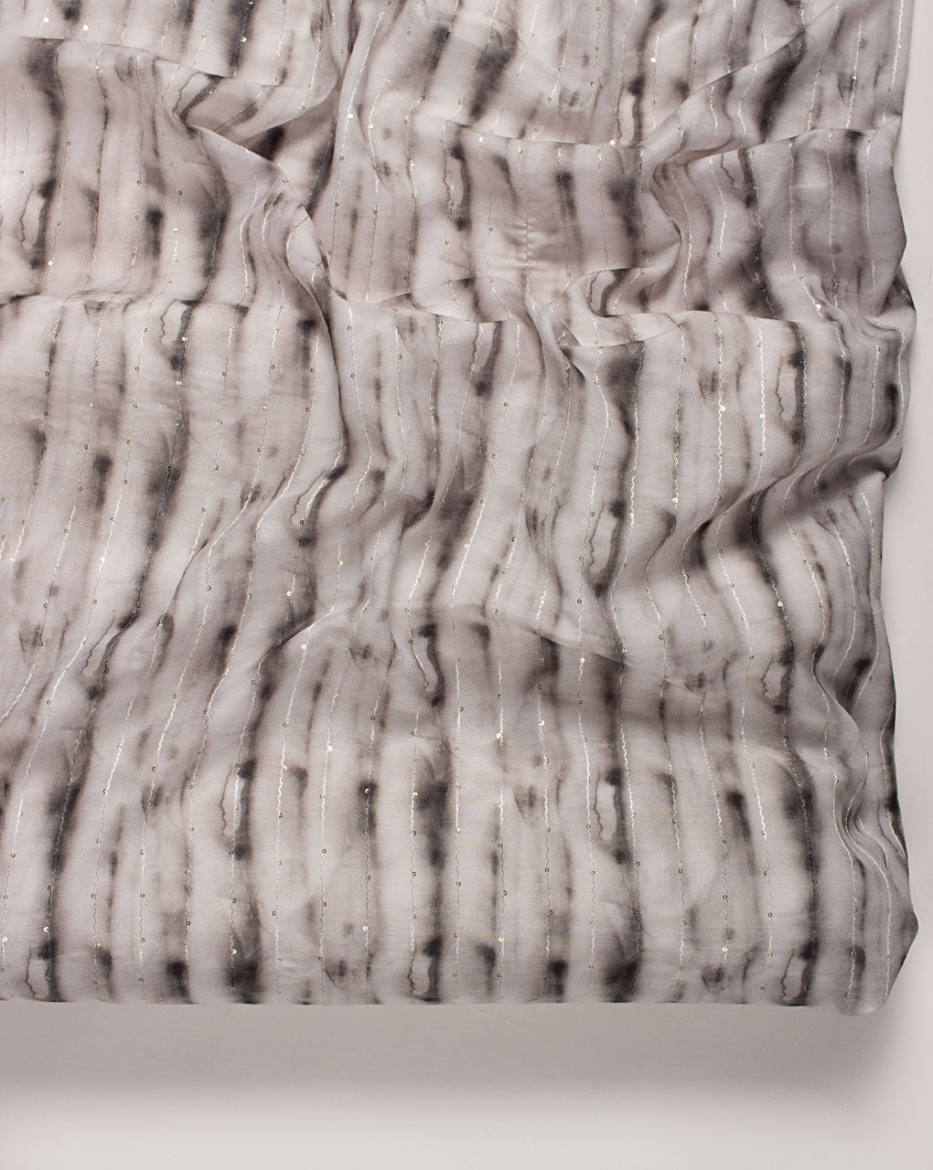 ( Pre Cut 1 MTR ) Sequins Digital Print Chanderi Fabric
