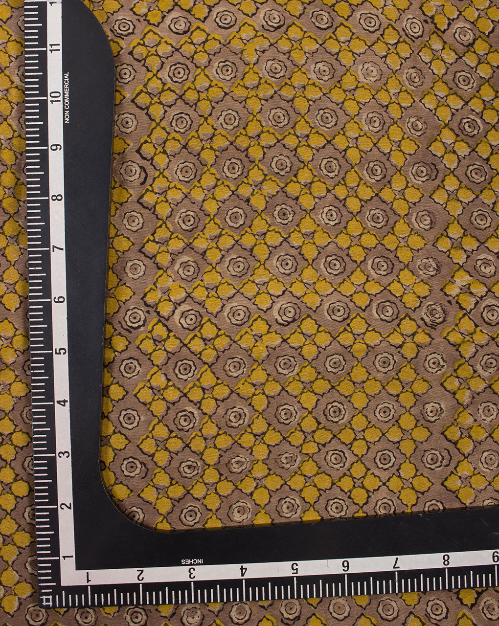 Floral Pattern Jhag Print Hand Block Natural Dye Mercerized Chanderi Fabric - Fabriclore.com