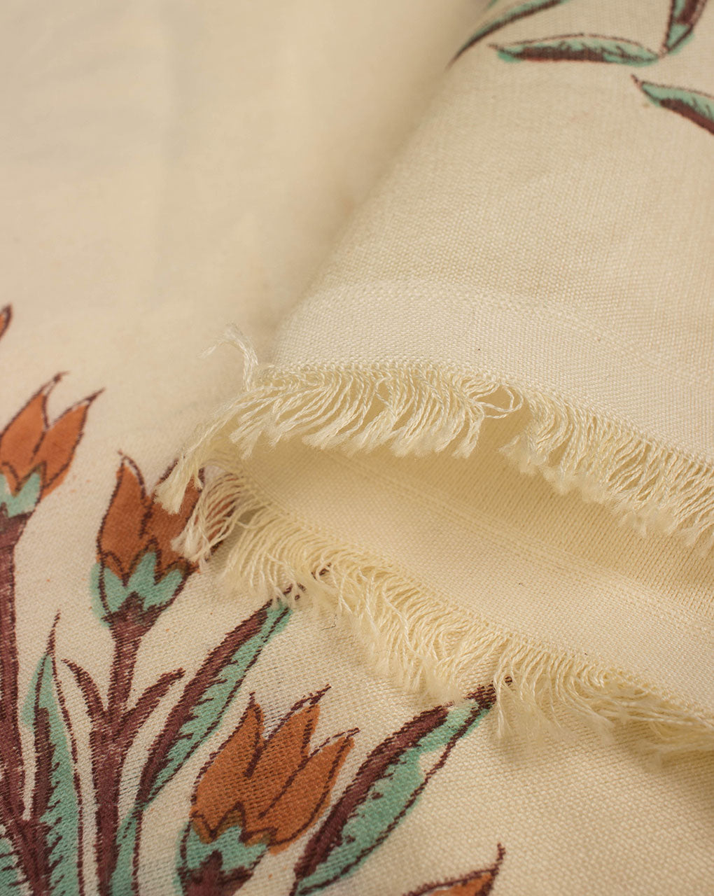 Hand Block Mercerized Chanderi Silk Fabric - Fabriclore.com