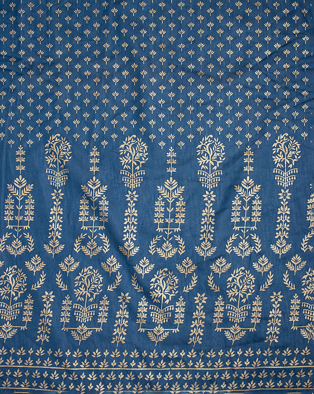 ( Pre Cut 90 CM ) Foil Screen Print Chanderi Fabric