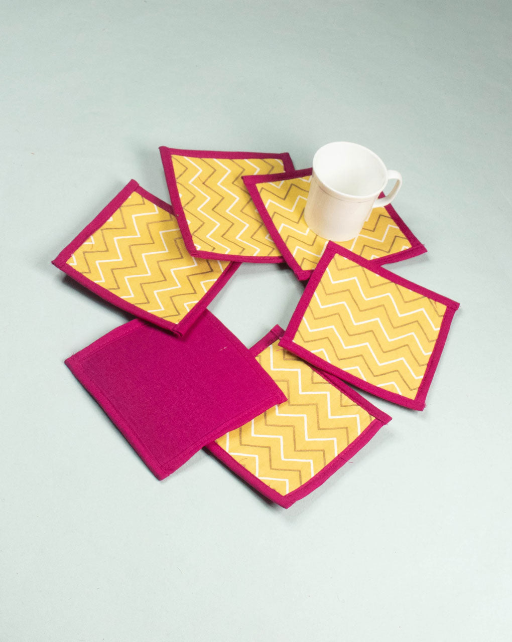 Handmade Cotton Tea Coasters (Set Of 6) - Fabriclore.com