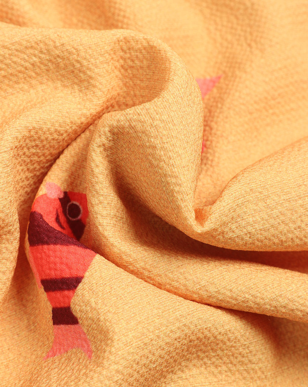 Yellow Orange Polyester Digital Print Lycra Fabric ( Width 50 Inch ) - Fabriclore.com