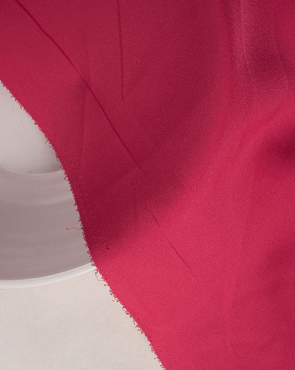 Crimson Red Plain Crepe Fabric