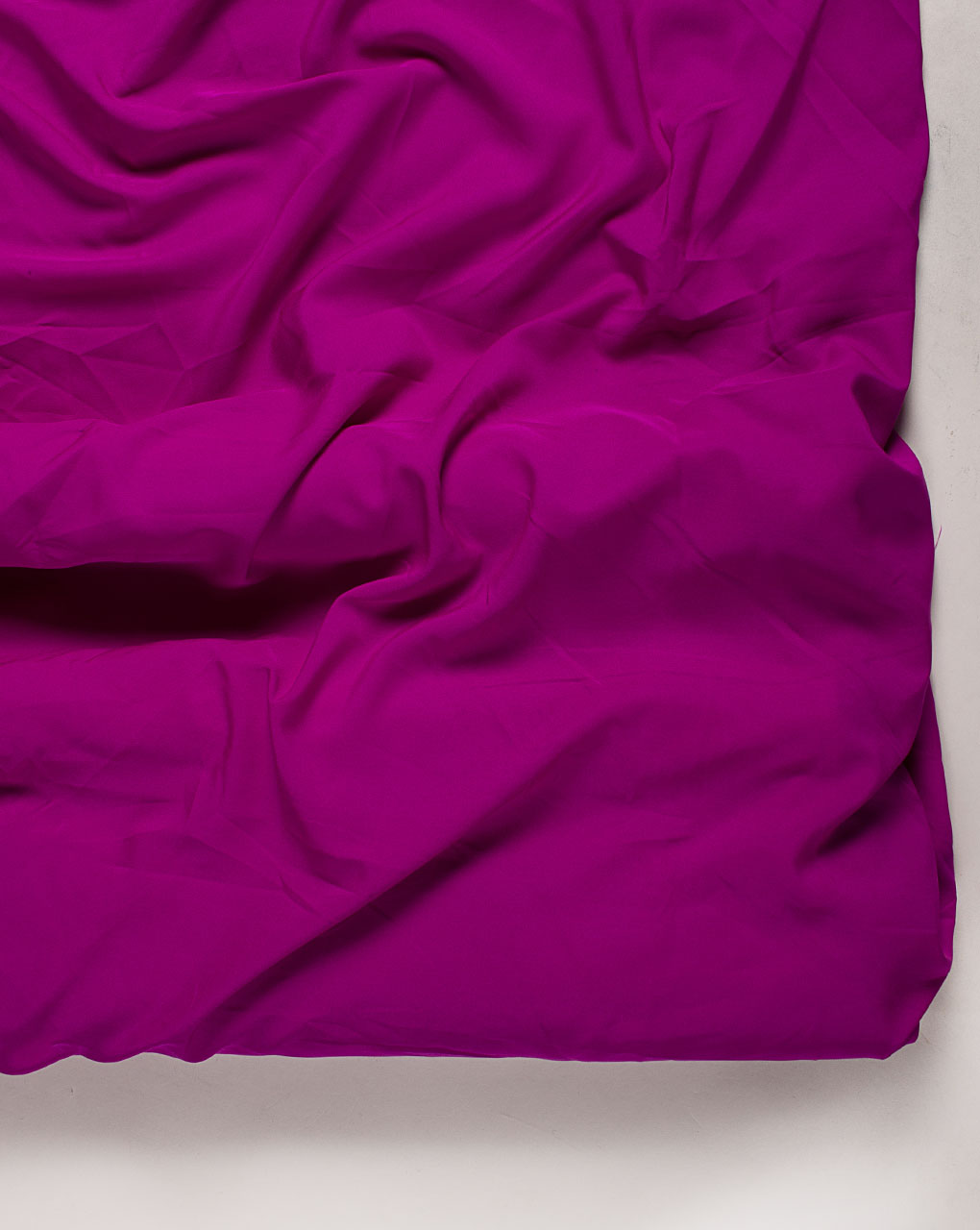 Fuchsia Plain Crepe Fabric
