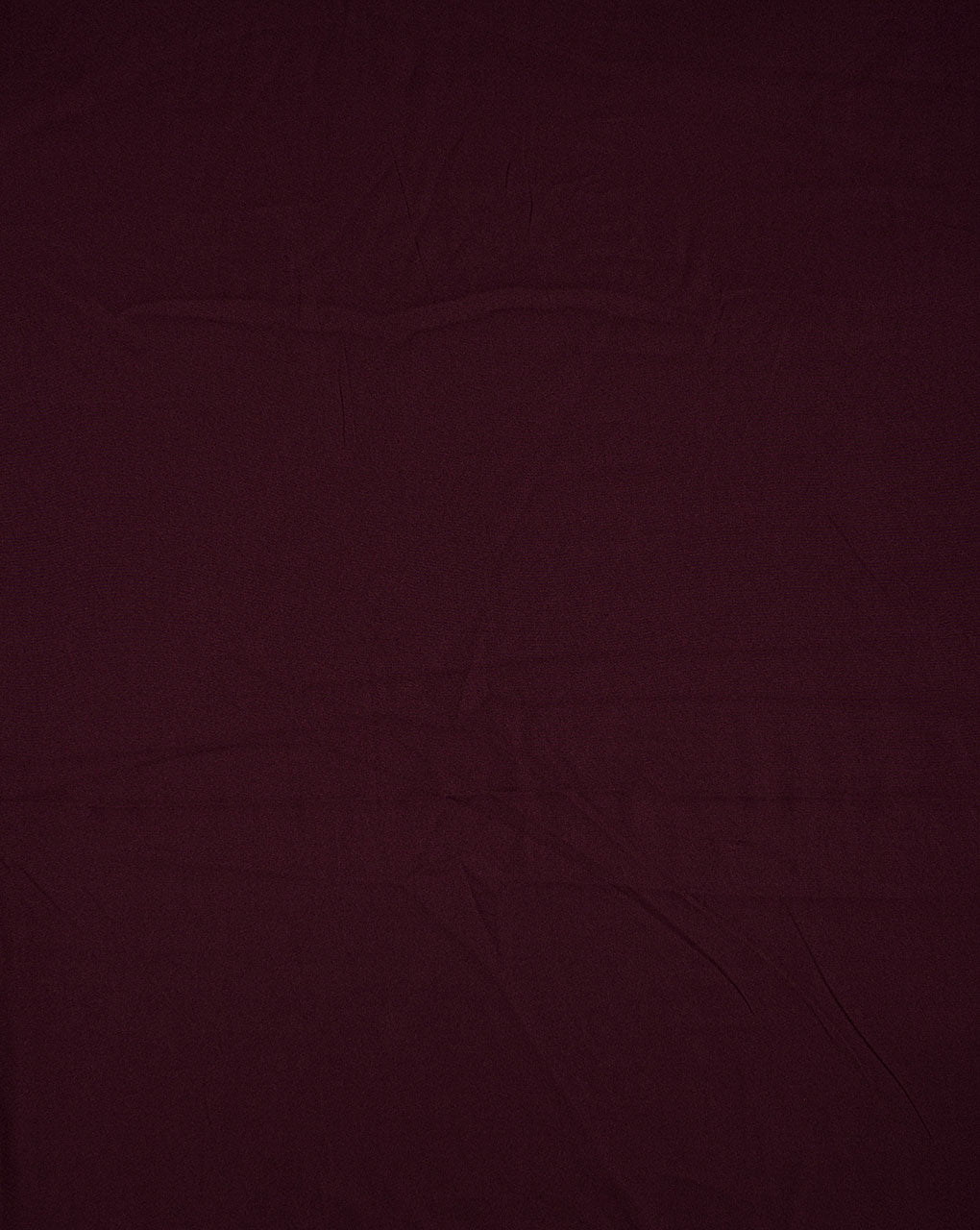 Wine Maroon Plain Crepe Fabric