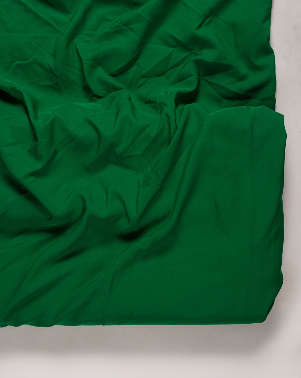 Green Plain Crepe Fabric