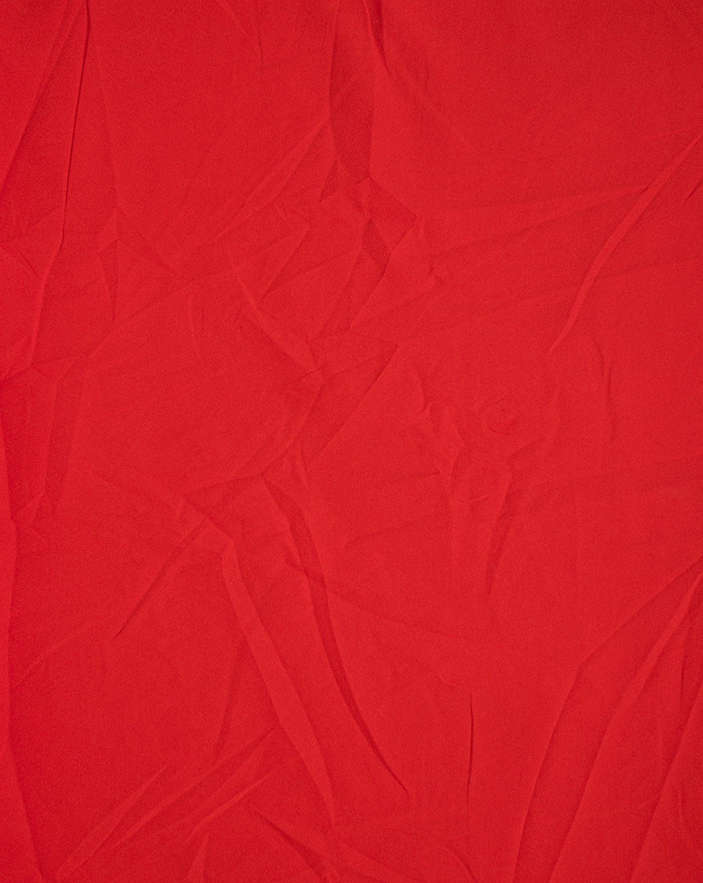 Red Plain Crepe Fabric
