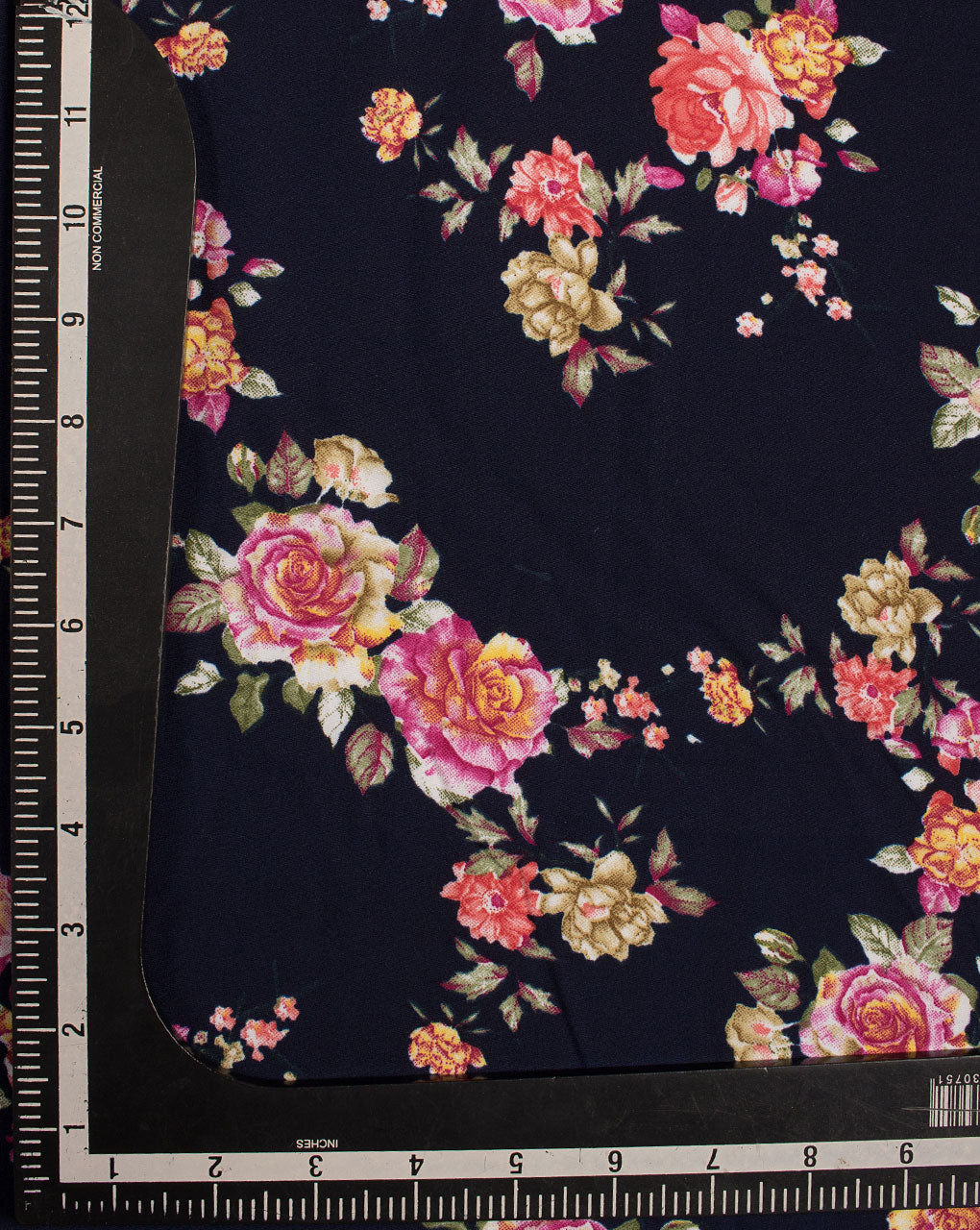 ( Pre Cut 85 CM ) Screen Print Crepe Fabric