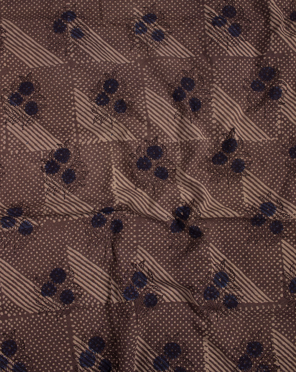 Jhag Ajrak Hand Block Natural Dye Cotton Fabric - Fabriclore.com