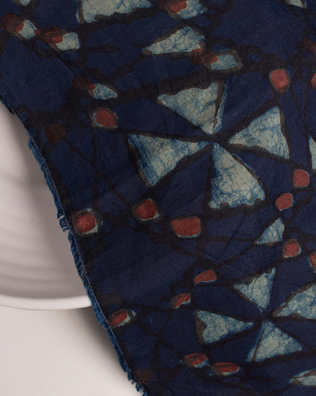 Geometric Akola Hand Block Liva Cotton Fabric - Fabriclore.com