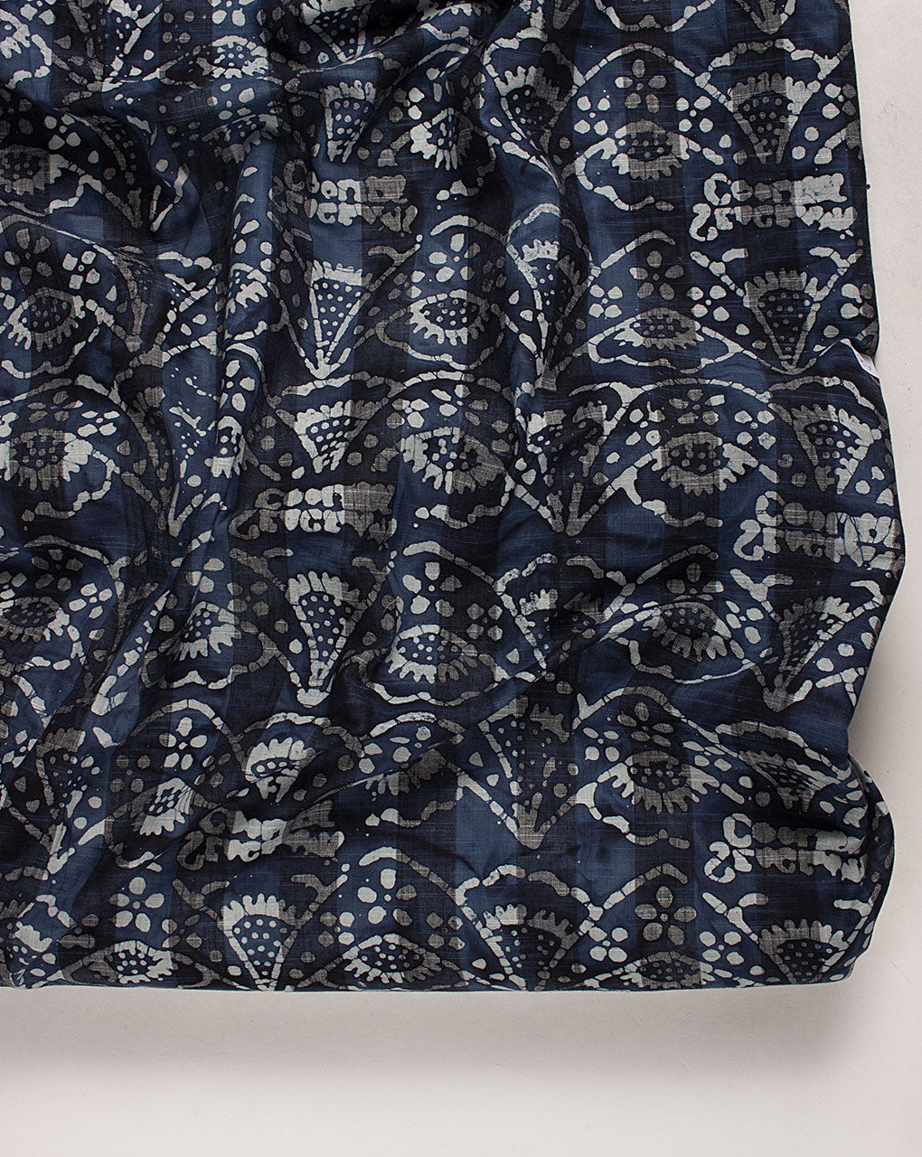 Wax Batik Hand Block Loom Textured Slub Cotton Fabric