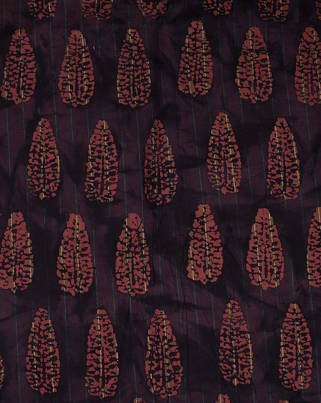 ( Pre Cut 60 CM ) Wax Batik Hand Block Loom Textured Cotton Fabric
