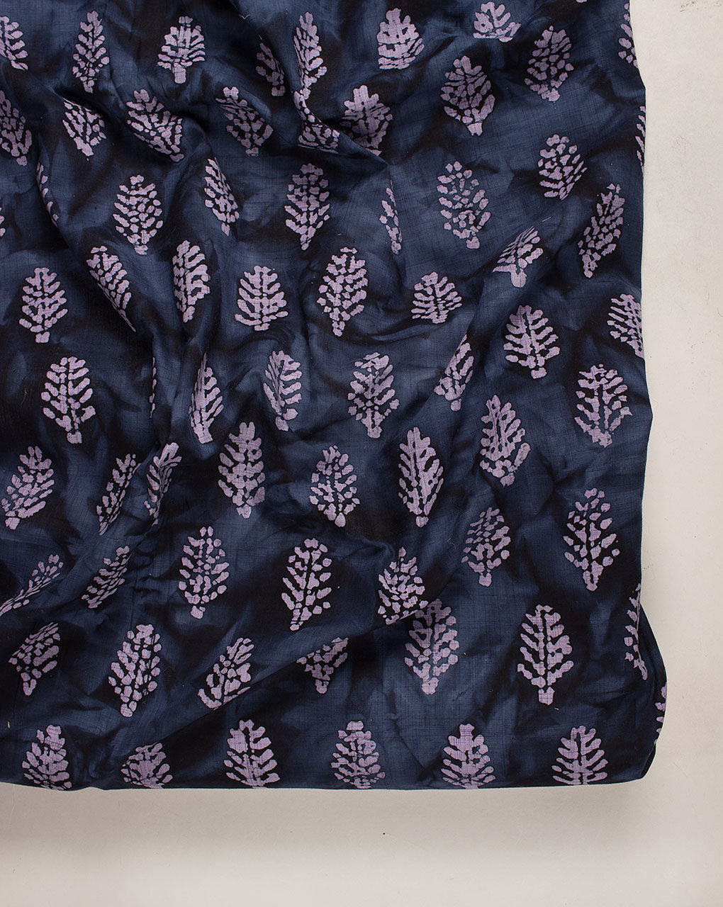 ( Pre Cut 80 CM ) Wax Batik Hand Block Loom Textured Cotton Fabric