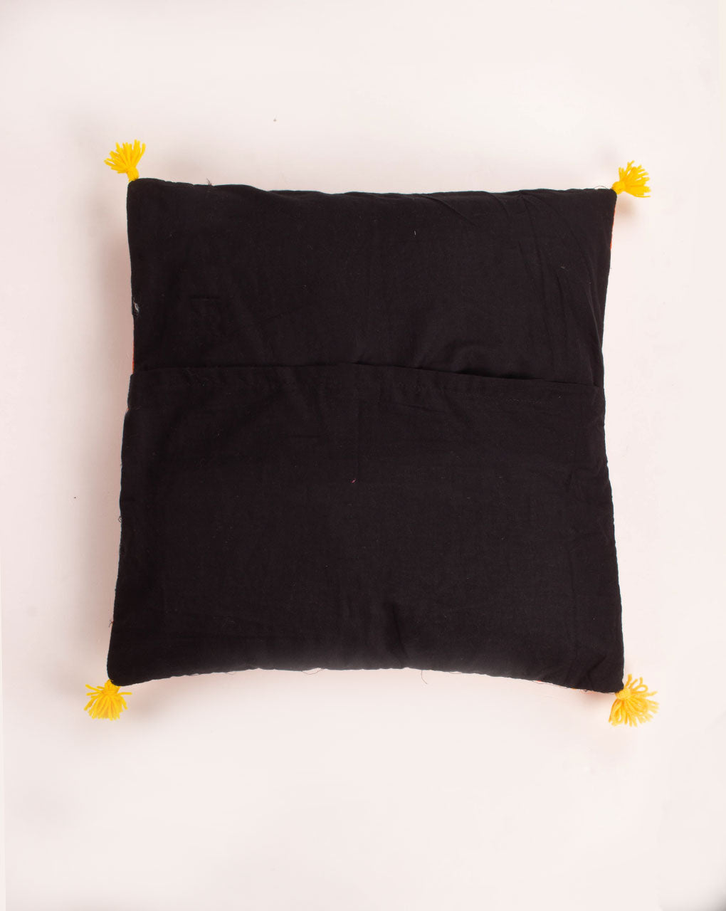 Hand Crafted Woven Cotton Cushion Cover ( 16X16 Inches ) - Fabriclore.com