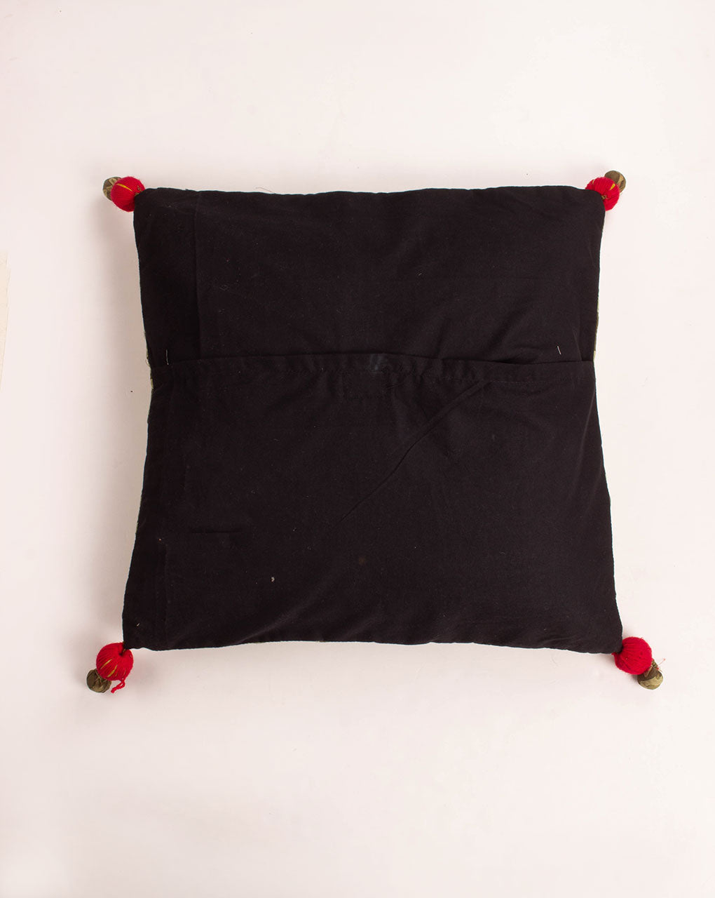Hand Crafted Quilted Cotton Cushion Cover ( 16X16 Inches ) - Fabriclore.com