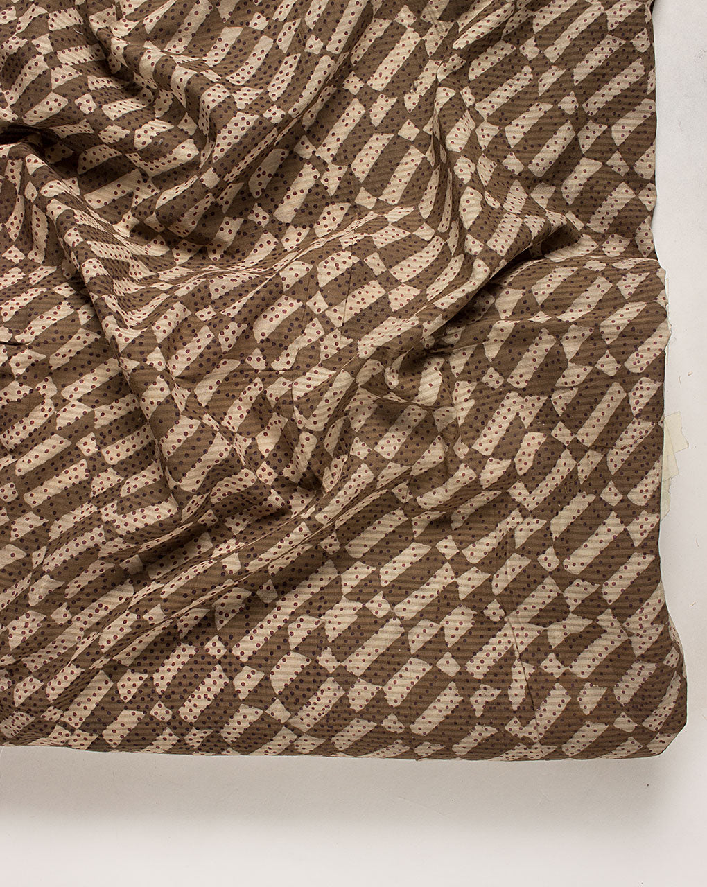 Geometric Hand Block Dobby Cotton Fabric